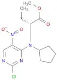 BUTANOIC ACID, 2-[(2-CHLORO-5-NITRO-4-PYRIMIDINYL)CYCLOPENTYLAMINO]-, METHYL ESTER, (2R)-
