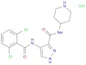 N-(4-piperidinyl)-4-(2,6-dichlorobenzoylamino)-1H-pyrazole-3-carboxamide  Hcl