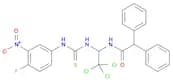 2,2-DIPHENYL-N-(2,2,2-TRICHLORO-1-[3-(4-FLUORO-3-NITROPHENYL)THIOUREIDO]ETHYL)ACETAMIDE