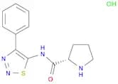 2-Pyrrolidinecarboxamide, N-(4-phenyl-1,2,3-thiadiazol-5-yl)-, monohydrochloride, (2S)- (9CI)