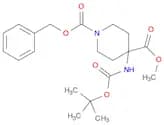 1,4-Piperidinedicarboxylic acid, 4-[[(1,1-dimethylethoxy)carbonyl]amino]-, 4-methyl 1-(phenylmethy…