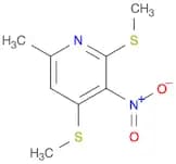 Pyridine, 6-methyl-2,4-bis(methylthio)-3-nitro-