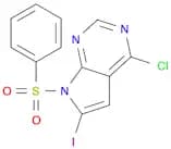 7H-Pyrrolo[2,3-d]pyrimidine, 4-chloro-6-iodo-7-(phenylsulfonyl)-