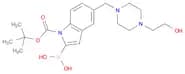 1H-Indole-1-carboxylic acid, 2-borono-5-[[4-(2-hydroxyethyl)-1-piperazinyl]methyl]-, 1-(1,1-dimeth…