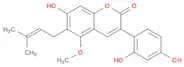 2H-1-Benzopyran-2-one,3-(2,4-dihydroxyphenyl)-7-hydroxy-5-methoxy-6-(3-methyl-2-butenyl)-