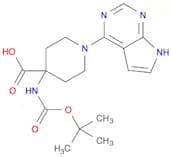 4-[(tert-Butoxycarbonyl)amino]-1-(7h-pyrrolo[2,3-d]pyrimidin-4-yl)piperidine-4-carboxylic acid