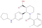 3-Piperidinecarboxylic acid, 2-[4-(cyclopentylamino)phenyl]-1-(2-fluoro-6-methylbenzoyl)-, (2R,3S)-