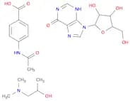 Inosine, compd. with 1-(dimethylamino)-2-propanol4-(acetylamino)benzoate (salt) (1:3)OTHER CA INDE…