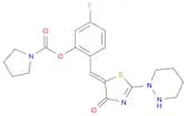 [5-Fluoro-2-[(Z)-(2-hexahydropyridazin-1-yl-4-oxo-thiazol-5-ylidene)methyl]phenyl] pyrrolidine-1-c…
