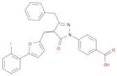 4-(3-Benzyl-4-{[5-(2-fluorophenyl)furan-2-yl]methylidene}-5-oxo-4,5-dihydro-1H-pyrazol-1-yl)benzoi…