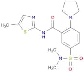 5-(dimethylsulfamoyl)-N-(5-methyl-1,3-thiazol-2-yl)-2-(pyrrolidin-1-yl)benzamide
