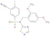 3-Cyano-N-(2,4-dimethoxybenzyl)-4-fluoro-N-(1,2,4-thiadiazol-5-yl)benzenesulfonamide
