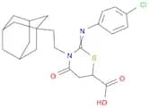 3-(2-(adamantan-1-yl)ethyl)-2-((4-chlorophenyl)imino)-4-oxo-1,3-thiazinane-6-carboxylic acid