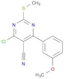 4-Chloro-6-(3-methoxyphenyl)-2-(methylthio)pyrimidine-5-carbonitrile
