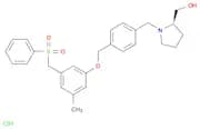(2R)-1-[[4-[[3-Methyl-5-[(phenylsulfonyl)methyl]phenoxy]methyl]phenyl]methyl]-2-pyrrolidinemethano…