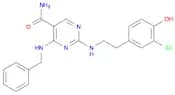 4-(benzylamino)-2-[2-(3-chloro-4-hydroxyphenyl)ethylamino]pyrimidine-5-carboxamide