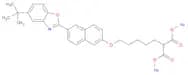 2-[5-[[6-[5-(1,1-Dimethylethyl)-2-benzoxazolyl]-2-naphthalenyl]oxy]pentyl]propanedioicaciddisodium…