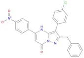 3-(4-Chlorophenyl)-5-(4-nitrophenyl)-2-(phenylmethyl)pyrazolo[1,5-a]pyrimidin-7(4H)-one