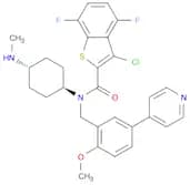 3-Chloro-4,7-difluoro-N-[[2-methoxy-5-(4-pyridinyl)phenyl]methyl]-N-trans-4-(methylamino)cyclohexy…