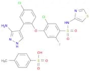 4-[2-(3-Amino-1H-pyrazol-4-yl)-4-chlorophenoxy]-5-chloro-2-fluoro-N-4-thiazolylbenzenesulfonamidet…