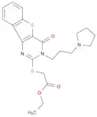 Ethyl2-[[3,4-dihydro-4-oxo-3-[3-(1-pyrrolidinyl)propyl][1]benzothieno[3,2-d]pyrimidin-2-yl]thio]ac…