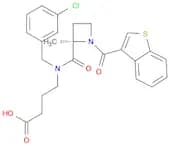 4-[[[(2R)-1-(Benzo[b]thien-3-ylcarbonyl)-2-methyl-2-azetidinyl]carbonyl][(3-chlorophenyl)methyl]am…