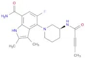 5-Fluoro-2,3-dimethyl-4-[(3S)-3-[(1-oxo-2-butyn-1-yl)amino]-1-piperidinyl]-1H-indole-7-carboxamide