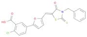 5-(5-((3-Benzyl-4-oxo-2-thioxothiazolidin-5-ylidene)methyl)furan-2-yl)-2-chlorobenzoic acid