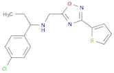 [1-(4-CHLOROPHENYL)PROPYL]({[3-(THIOPHEN-2-YL)-1,2,4-OXADIAZOL-5-YL]METHYL)AMINE