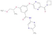 Benzamide,3-[[5-(1-azetidinylcarbonyl)-2-pyrazinyl]oxy]-5-[(1R)-2-methoxy-1-methylethoxy]-N-(5-met…