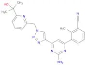3-(2-Amino-6-(1-((6-(2-hydroxypropan-2-yl)pyridin-2-yl)methyl)-1H-1,2,3-triazol-4-yl)pyrimidin-4-y…