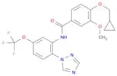 N-(2-(1H-1,2,4-Triazol-1-yl)-5-(trifluoromethoxy)phenyl)-4-(cyclopropylmethoxy)-3-methoxybenzamide