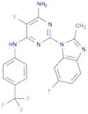 5-fluoro-2-(6-fluoro-2-methyl-1H-benzimidazol-1-yl)-N<sup>4</sup>-[4-(trifluoromethyl)phenyl]-4,6-…