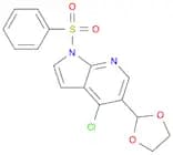 1H-Pyrrolo[2,3-b]pyridine, 4-chloro-5-(1,3-dioxolan-2-yl)-1-(phenylsulfonyl)-