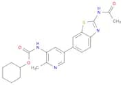 Cyclohexyl N-[5-[2-(acetylamino)-6-benzothiazolyl]-2-methyl-3-pyridinyl]carbamate
