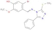 5-Bromo-2-methoxy-4-(((3-(methylthio)-5-phenyl-4H-1,2,4-triazol-4-yl)imino)methyl)phenol