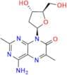 4-Amino-8-((2R,4S,5R)-4-hydroxy-5-(hydroxymethyl)tetrahydrofuran-2-yl)-2,6-dimethylpteridin-7(8H)-…