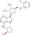 (2S,3S,4R,5R)-2-(((2-Fluorophenyl)thio)methyl)-5-(6-(((1R,2R)-2-hydroxycyclopentyl)amino)-9H-purin…