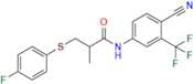 N-(4-Cyano-3-(trifluoromethyl)phenyl)-3-((4-fluorophenyl)thio)-2-methylpropanamide