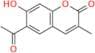 3-methyl-6-acetyl-7-hydroxycoumarin