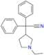 2,2-Diphenyl-2-(1-ethyl-3pyrrodlidyl)acetonitrile