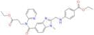 Ethyl 4-(((5-((3-ethoxy-3-oxopropyl)(pyridin-2-yl)carbamoyl)-1-methyl-1H-benzo[d]imidazol-2-yl)met…