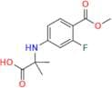 2-((3-Fluoro-4-(methoxycarbonyl)phenyl)amino)-2-methylpropanoic acid