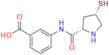 3-[[[(2R,4R)-4-Mercapto-2-pyrrolidinyl]carbonyl]amino]benzoic Acid