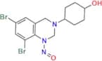 rel-(1r,4r)-4-(6,8-Dibromo-1-nitroso-1,4-dihydroquinazolin-3(2H)-yl)cyclohexan-1-ol