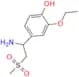 4-(1-Amino-2-(methylsulfonyl)ethyl)-2-ethoxyphenol