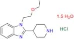1-(2-Ethoxyethyl)-2-(piperidin-4-yl)-1H-benzo[d]imidazole Hydrochloride Sesquihydrate