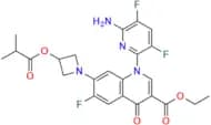 Ethyl 1-(6-amino-3,5-difluoropyridin-2-yl)-6-fluoro-7-(3-(isobutyryloxy)azetidin-1-yl)-4-oxo-1,4-d…