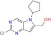 (2-Chloro-5-cyclopentyl-5H-pyrrolo[3,2-d]pyrimidin-6-yl)-methanol