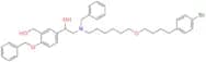 2-(benzyl(6-(4-(4-bromophenyl)butoxy)hexyl)amino)-1-(4-(benzyloxy)-3-(hydroxymethyl)phenyl)ethan-1…